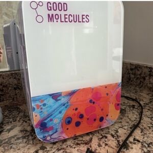 Good Molecules White and Multicolor Cosmetic Fridge - Portable Skincare Cooler